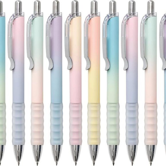 Gel Pens Medium Point 0.7mm Black Ink Gel Pen Retractable Cute Pens for Smooth W - Picture 1 of 7